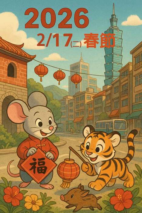 February 17 (Tue.), in 2026, Lunar New Year.圖片