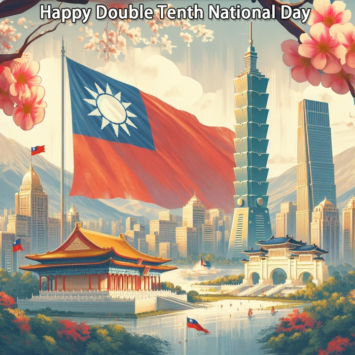 10/10 (Thu.), the Double Tenth National Day, long live the Republic of China, may the weather be smooth, the country be peaceful and the people be safe.