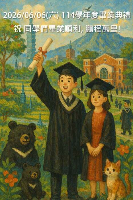 Graduation Ceremony, June 6 (Sat.), in 2026.圖片