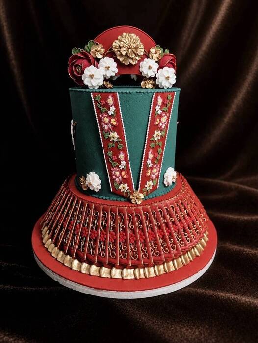 Taiwanese Pastry Artists Wang Tian-qing and Shen Fang-chi Win Gold Again at Italian Cake Competition.圖片