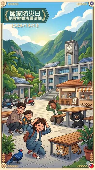 Earthquake Evacuation Drill on National Disaster Prevention Day, October 13, in 2026圖片