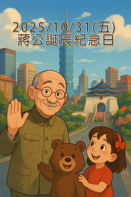 October 31 (Fri.), in 2025, Chiang Kai-shek's Birthday.