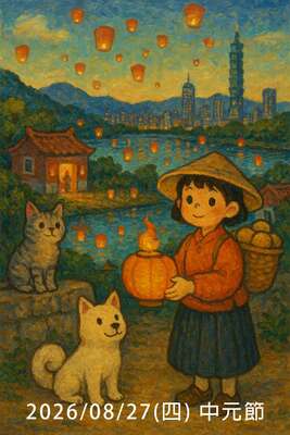 August 27 (Thu.), in 2026, - Ghost Festival (Zhongyuan Festival)
