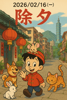 February 16 (Mon.), in 2026, Lunar New Year's Eve.