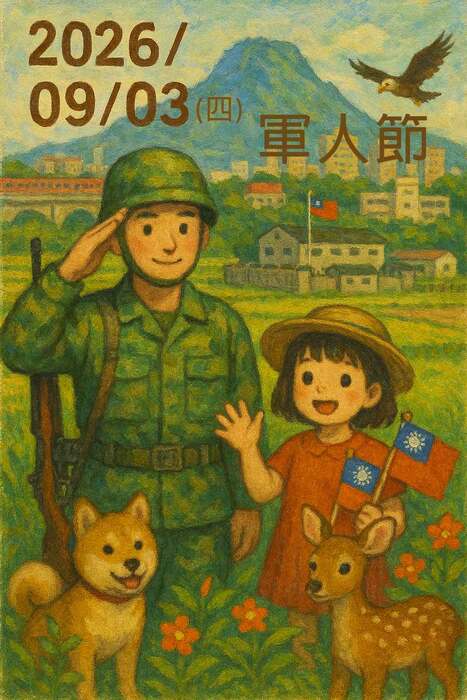September 3 (Thu.), in 2026, Armed Forces Day圖片