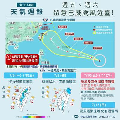 Important Notice from the Environmental Safety Center: Typhoon Bavi has formed in the eastern Pacific Ocean. Please strengthen typhoon preparedness. ...