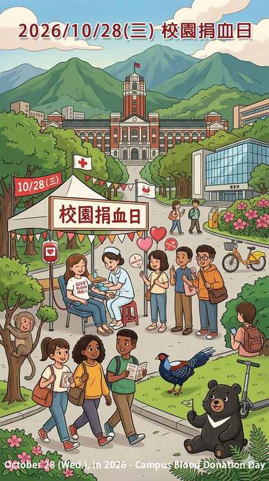 October 28 (Wed.), in 2026 - Campus Blood Donation Day圖片