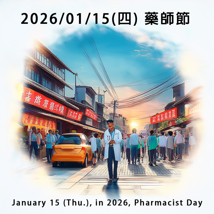 January 15 (Thursday), in 2026, Pharmacist Day圖片